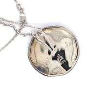 925 Sterling silver Enamel flower style pendant on chain necklace