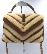 YSL Medium Collage Sherling and Suede Shoulder bag