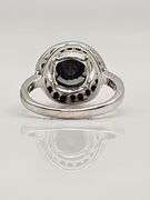 Impressive 14 Kt White Gold Plate 3.25 Ct Black Moissanite Ring