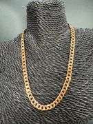 22k Rose Gold Plated Men's 7.5mm Solid .925 Sterling Silver Flat Curb Chain Link Italy Necklace 18"