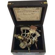 1753 Brass Nautical Celestial Navigation in Rosewood Box