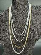 Sterling Silver 925 Italy 5 Piece Layered Chain Set 24",22",20",18",16"