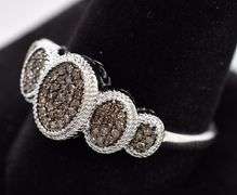 Diamond Cluster Ring in Sterling Silver