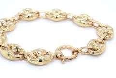14kt Yellow gold Puffed Gucci link bracelet