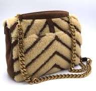 YSL Medium Collage Sherling and Suede Shoulder bag