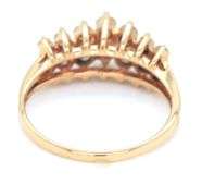 14kt Yellow gold 2 row diamond band