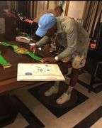 Floyd Money Mayweather Jr. Autographed I Fight For the Check Framed Canvas BAS