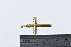 14K Yellow Gold Vintage Cross Christian Faith Symbol Charm/Pendant