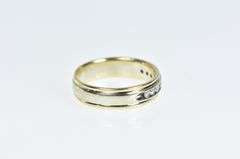 14K Yellow Gold 0.50 Ctw Men's Two Tone Diamond Wedding Ring