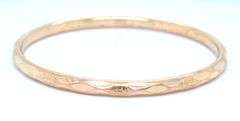 18kt Yellow gold diamond cut baby bangle