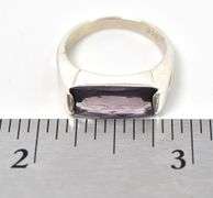 Amethyst Gemstone Signet Ring in Sterling Silver