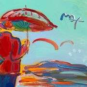 Umbrella Man at Sea by Peter Max