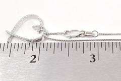 Loving 14K White Gold Diamond Heart Pendant Necklace