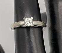 4.3g 14k WG Engagement Ring Leo Diamond .48ct Size 7.5