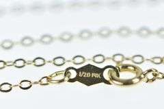 Gold Filled 1.5mm Cable Chain Vintage Oval Link Necklace