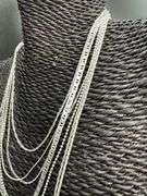 Italian Sterling Silver 925 7 Piece Layered Chain Set 30",24",20",20",18",18",16"