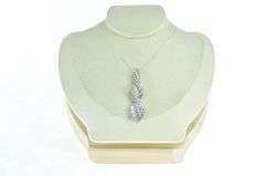 18K White Gold 4.00 Ctw Baguette Diamond Twist Pendant