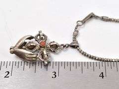 Vajra Dorje Pendant Necklace in Sterling Silver