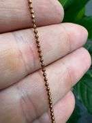 22k Rose Gold Plated Sterling Silver Diamond-Cut Ball Bead Chain 1.5mm 925 Italy Dog Tag Necklace 16