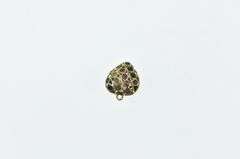 21K Yellow Gold Pave Sapphire Ruby Peridot Heart Charm/Pendant