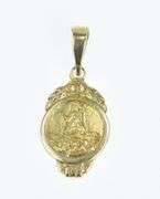 14K Yellow Gold Virgin Mary Three Wisemen Baby Jesus Charm/Pendant