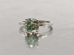 Sparkling 14 K White Gold Plate 3.25 Ct VVs1  Lab Simulated Diamond Ring
