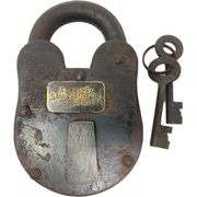 Vintage Alcatraz Padlock Cast Iron Prison Lock with Keys