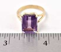 Enlightened 14K Yellow Gold Amethyst Gemstone Ring