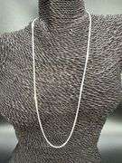 Sterling Silver Flat Braid Serpentine Chain Necklace 24"