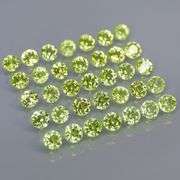 Fantastic 4.39ct 3mm round cut Peridot set