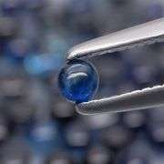 Glistening 5.11ct heated only Sapphire cabochon set