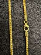 10k Yellow Gold-Hollow Round Braided Wheat Spiga Link Chain 2.2mm Necklace 30"