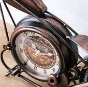Timeless Motorcycle Desk Clock  Metal Art Décor