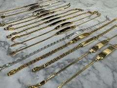 Sterling Silver 925 Child Baby ID Bracelets Vaious Styles & Sizes Lot of 16