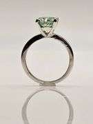 Sparkling 14 K White Gold Plate 3.25 Ct VVs1  Lab Simulated Diamond Ring