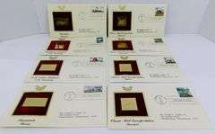 8 - 1989 1st Day Covers & 22KT Gold Replica Stamps