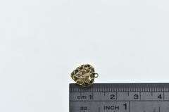 21K Yellow Gold Pave Sapphire Ruby Peridot Heart Charm/Pendant