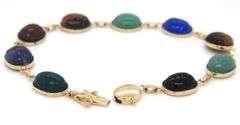 14kt Yellow gold Scarab bracelet