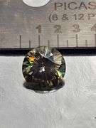 Phenominal Rare 3.21 Ct Golden Amber Bronze Fire Moissanite