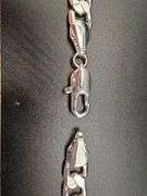 Huge 90 Gram 14 Kt Tri-Layered .925 Silver Plated Cuban Link Necklace