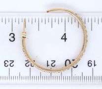 10kt Yellow gold 1.25ctw diamond hoop earrings