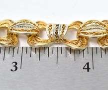 Vermeil Fancy Link Bracelet in Sterling Silver