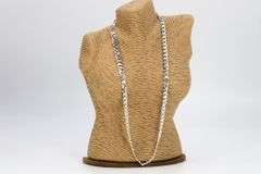 Men's 7.9mm Solid .925 Sterling Silver Flat Curb Chain Link Italy Necklace 18"