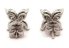 1.00ctw Round Diamond Cluster Flower Stud Earrings in 14K