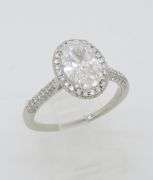 2.07CTW Diamond Encrusted Halo Diamond Ring
