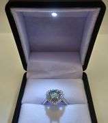 Lovely 14 Kt White Gold Plated 3.25 Ct VVs1 Rare Lab Simulated Sphene Heart Ring