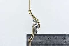 14K Yellow Gold 0.44 Ctw Diamond Wavy Herringbone Necklace