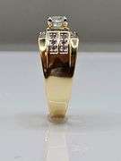Men's 14 Kt Gold Plate 3.85 Cttw Lab Simulated Diamond Ring.