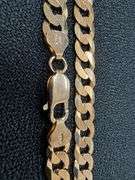 22k Rose Gold Plated Men's 7.5mm Solid .925 Sterling Silver Flat Curb Chain Link Italy Necklace 18"