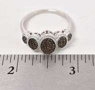 Diamond Cluster Ring in Sterling Silver